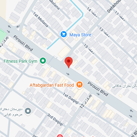 نقشه موقعیت دفتر فرازند ایرانیان راد